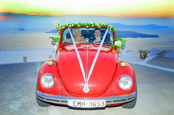 santorini wedding car transportation