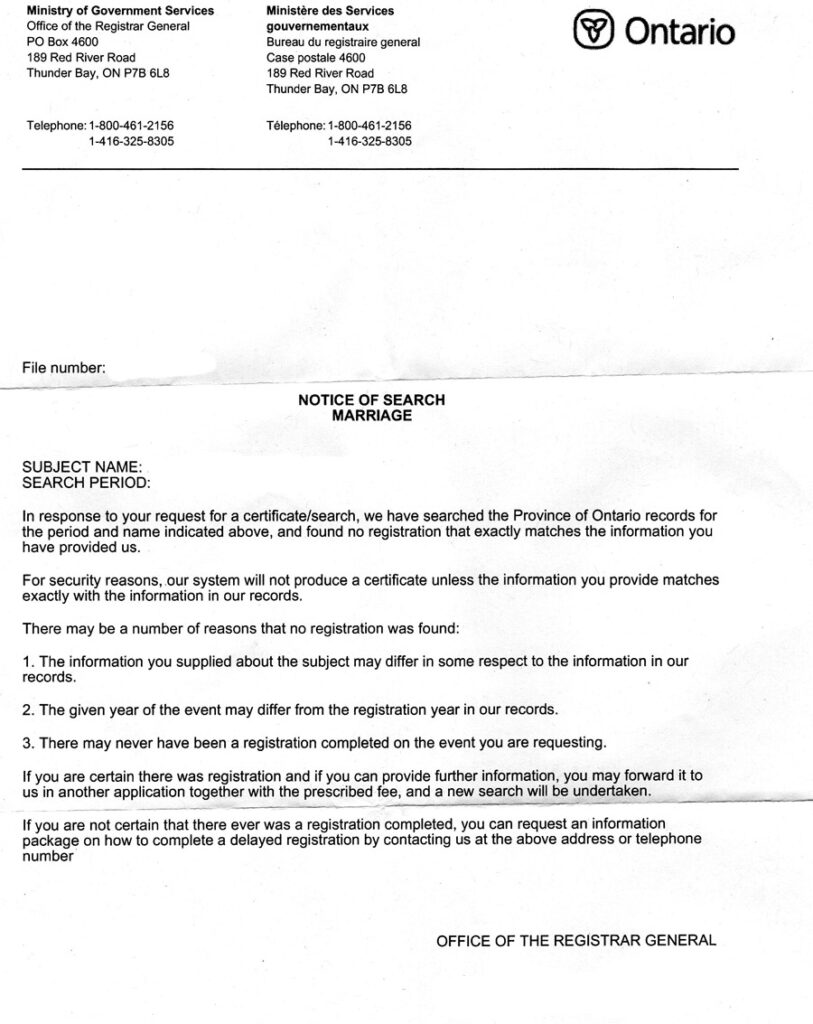 Canada Santorini wedding documents