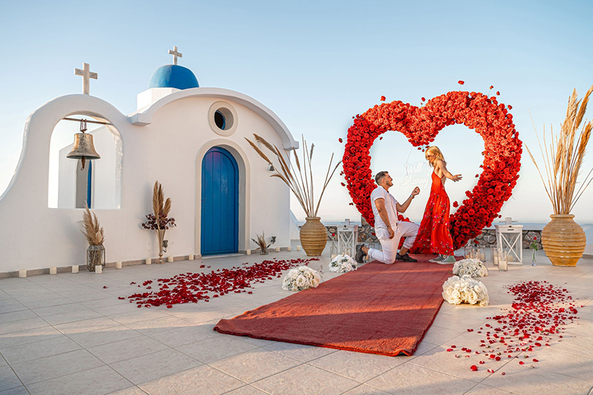 santorini heart proposal