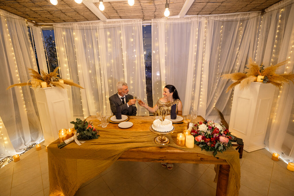 private dinner wedding santorini